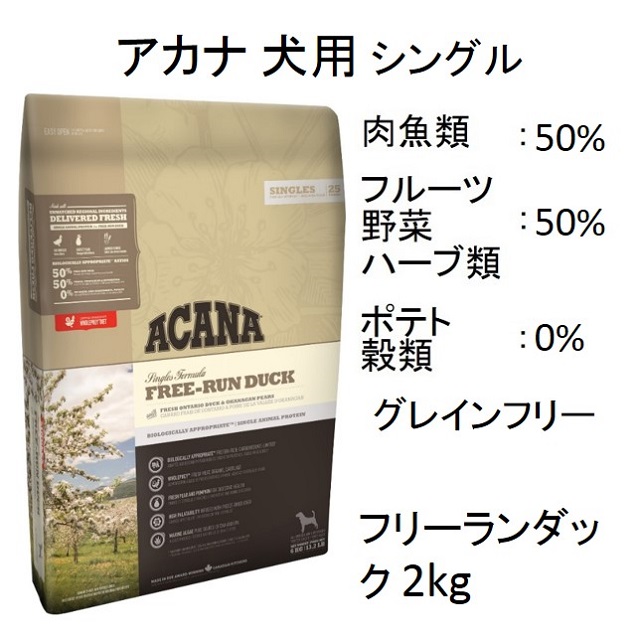 ACANA フリーランダック 2kg 楽天市場】アカナ (フリーランダック) 2kg×2 【正規品】(選べる